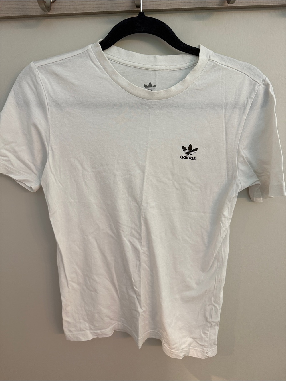 Kids adidas White Short Sleeve Trefoil Logo Tee